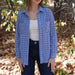 MagnaReady Women's Adaptive Blue and White Flannel Shirt with Magnetic Closures - comfortable accessible view