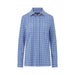 MagnaReady Women's Adaptive Blue and White Flannel Shirt with Magnetic Closures - cozy style detail