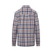 MagnaReady Women's Adaptive Navy and Grey Flannel Shirt with Magnetic Closures - rear view