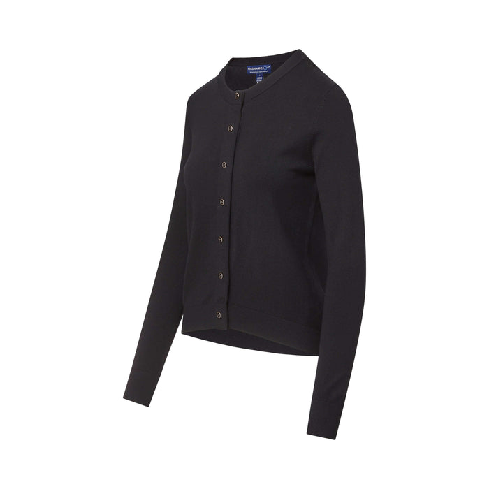 MagnaReady Women's Black Adaptive Magnetic Knit Cardigan Sweater - second front view