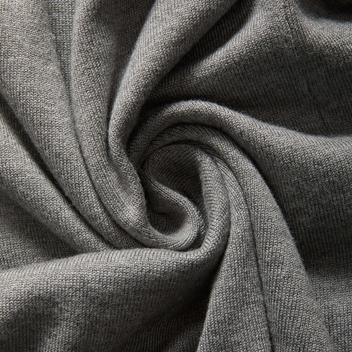 MagnaReady Women's Grey Adaptive Magnetic Knit Cardigan Sweater - knit fabric texture close-up