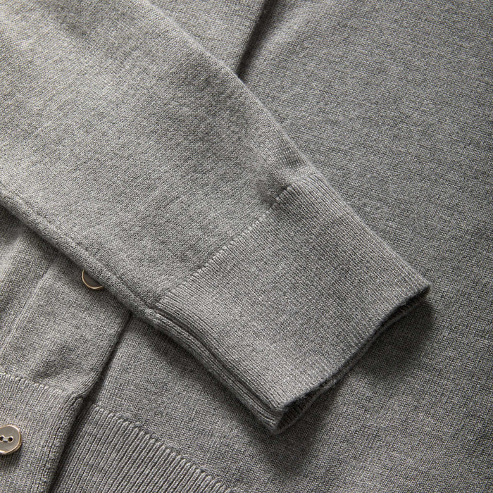 MagnaReady Women's Grey Adaptive Magnetic Knit Cardigan Sweater - lifestyle easy dressing view