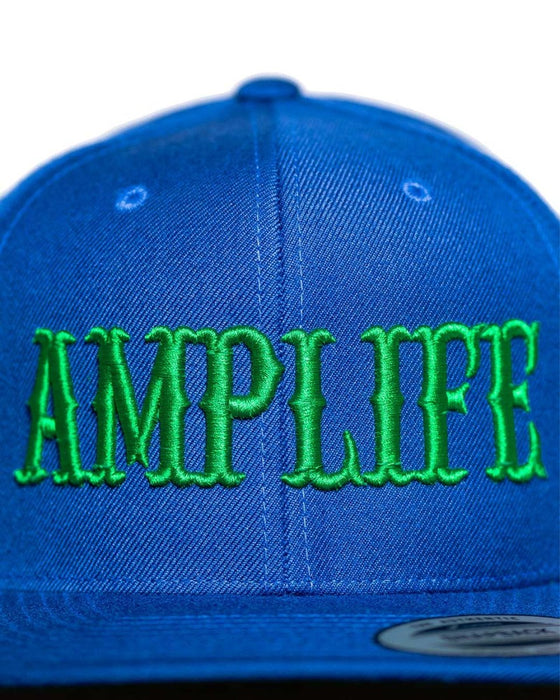 AMPLIFE BLUE & GREEN FLAT BILL SNAPBACK - HATS - AMPLIFE™