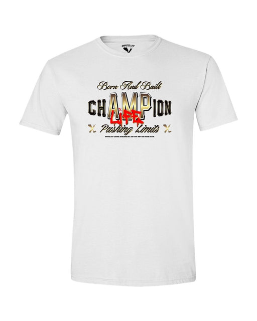 AMPLIFE BORN AND BUILT CHAMPION WHITE & GOLD T-SHIRT - T-SHIRTS - AMPLIFE™