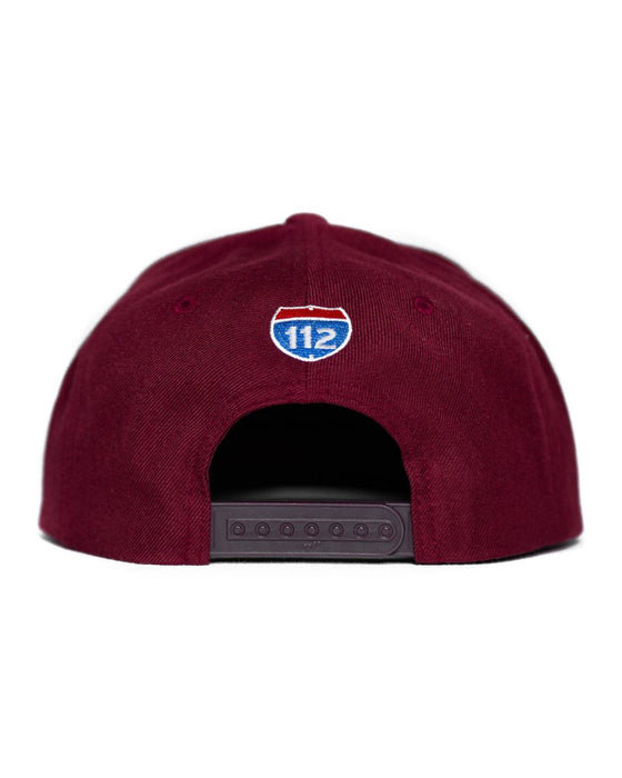 AMPLIFE BURGUNDY & GOLD FLAT BILL SNAPBACK - HATS - AMPLIFE™