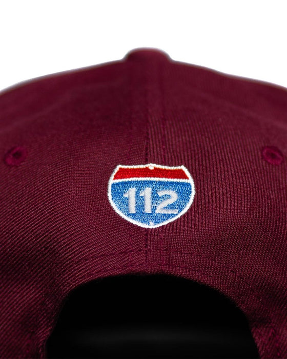 AMPLIFE BURGUNDY & GOLD FLAT BILL SNAPBACK - HATS - AMPLIFE™