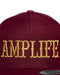 AMPLIFE BURGUNDY & GOLD FLAT BILL SNAPBACK - HATS - AMPLIFE™