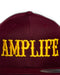 AMPLIFE BURGUNDY & YELLOW FLAT BILL SNAPBACK - HATS - AMPLIFE™