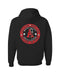 AMPLIFE DEATH CHEATER LEFT CHEST & BACK PRINT BLACK & RED HOODIE - HOODIES - Amplife®