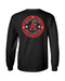 AMPLIFE DEATH CHEATER LEFT CHEST & BACK PRINT BLACK & RED LONG SLEEVE - LONG SLEEVES - Amplife®