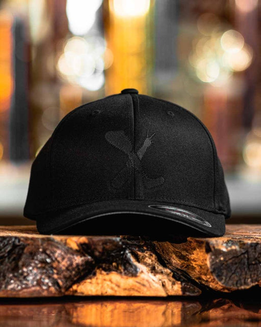 AMPLIFE LOGO ALL BLACK FLEXFIT CURVED BILL FITTED - HATS - Amplife®