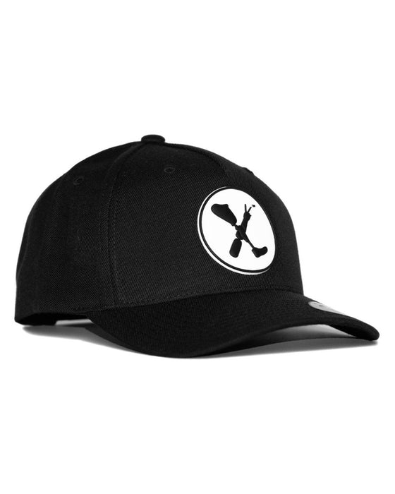 AMPLIFE LOGO PVC PATCH BLACK CURVED BILL SNAPBACK - HATS - AMPLIFE™