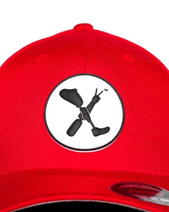 AMPLIFE LOGO PVC PATCH RED FLEXFIT CURVED BILL FITTED - HATS - AMPLIFE™