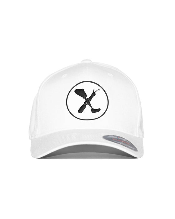 AMPLIFE LOGO PVC PATCH WHITE FLEXFIT CURVED BILL FITTED - HATS - AMPLIFE™