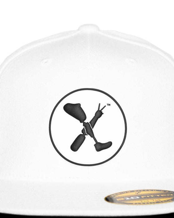 AMPLIFE LOGO PVC PATCH WHITE FLEXFIT FLAT BILL FITTED - HATS - AMPLIFE™