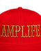 AMPLIFE RED & GOLD FLAT BILL SNAPBACK - HATS - AMPLIFE™
