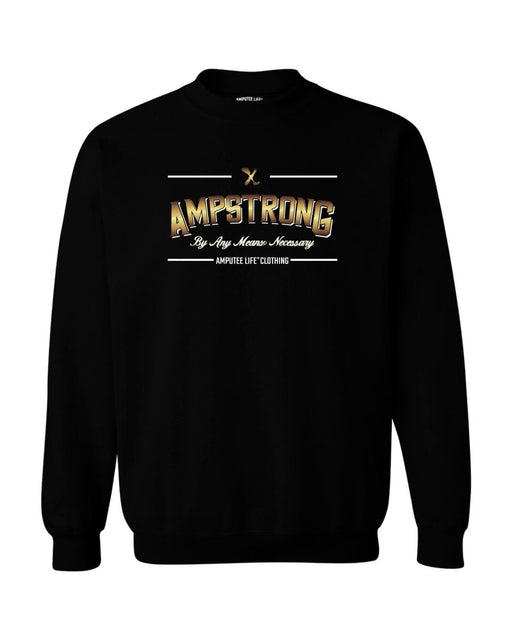 AMPSTRONG BLACK & GOLD CREWNECK SWEATSHIRT - CREWNECK SWEATSHIRTS - AMPLIFE™