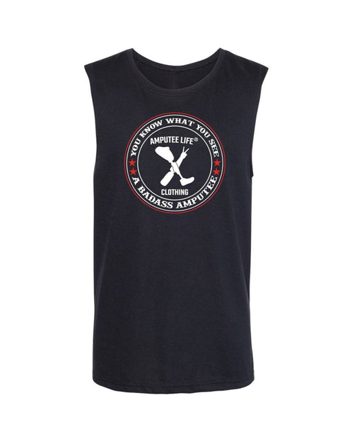 BADASS AMPUTEE BLACK SLEEVELESS TANK TOP - TANK TOPS - Amplife®