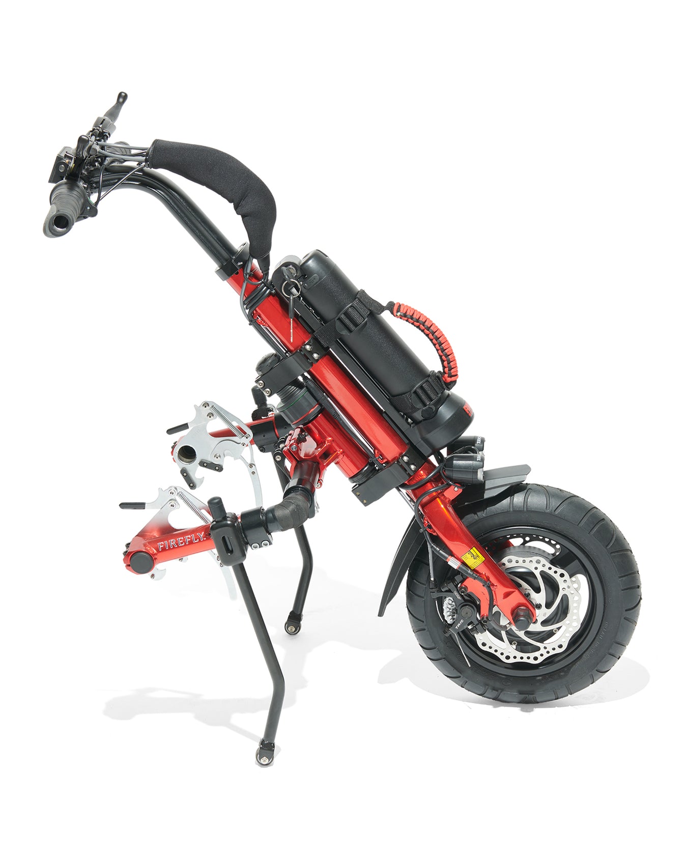 RIO MOBILITY FIREFLY 2.5 ELECTRIC SCOOTER ATTACHMENT CHROME RED UPRIGHT