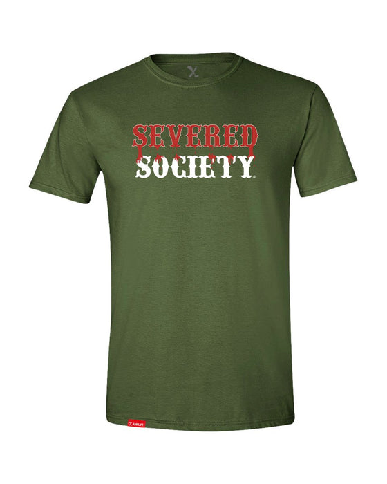 SEVERED SOCIETY DRIP MILITARY GREEN T-SHIRT - T-SHIRTS - AMPLIFE™