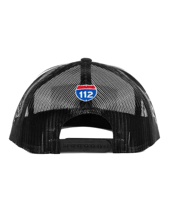 SEVERED SOCIETY DRIP PVC PATCH BLACK WHITE & BLACK CURVED BILL TRUCKER SNAPBACK - HATS - AMPLIFE™